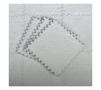 16Pcs Interlocking Foam Mats,Fluffy Carpet Tiles,Plush Area Rug,Square Splicing Floor Tiles,Soft Playmat Puzzle Floor Mat for Play Room,White