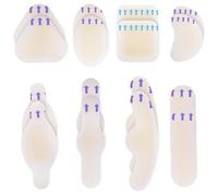 16Pcs Invisible Blister Plasters Bandages Set, Waterproof Cushion Plaster Patch, Hydrocolloid Gel Dressing Blister Cushion Pads in 8 Unique Shapes, Protector Feet Seal Band Aid for Toes Fingers Heel