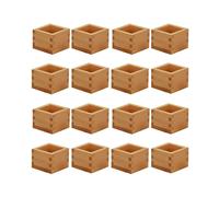 16pcs Japanese Culture Wood Wooden Sake Cup Masu Box Put the Wine Glass Inside Square Wooden Wine Tray,Dessert Box