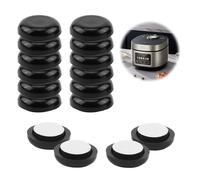 16pcs Kitchen Appliance Sliders for Air Fryer, Coffee Maker, Blender, Bread Machine,Adhesive Invisible Countertop Appliance Rollers for Easy Sliding and Surface Protection (Black)