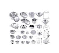 16Pcs Kitchen Toys Set Pretend Play Cookware Pots and Pans Stainless Steel Educational Toys for Kids Girls Boys Toddlers .NOPEILVI