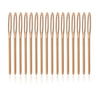 16pcs Large-Eye Blunt Needles, 7cm/2.75inch Yarn Knitting Needles Tapestry Sewing Needles Wool Hand Metal Sewing Knitting Needles for Crochet Projects (Rose Gold)