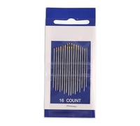16PCS Large Eye Sewing Needles, 8 Sizes Needles, Embroidery Needles for Craft Hand Sewing (Gold, 8 Size)