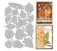 16PCS Leaf Fragment Die Cuts for Card Making Broken Leaves Cutting Dies Maple Leaves Metal Die Cuts Cutouts Fall Leaf Embossing Stencils Template for DIY Scrapbooking Album Paper Decor Craft