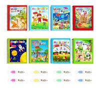 16Pcs Magic Water Colouring Books Set, 8 Themes Mess-Free Doodle Pens