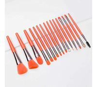 16pcs makeup brushes Set fluorescent series Eye Shadow Blending Eyeliner Eyebrow Make up Brush Neon Brush beauty tools(black-Soul Eater1)