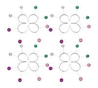 16pcs Martian Antenna Headband Glitter Foam Ball Hair Hoops | 4 Colors, Plastic and Foam Build, Lightweight Secure Fit for Cosplay and Family Gatherings