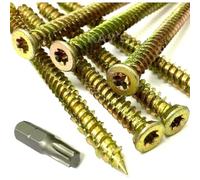 16pcs MASONRY CONCRETE BRICK SCREWS UPVC WOOD WINDOW DOOR FRAME FIXING 7.5x60mm