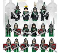 (16PCS Medieval Knights -C) 48PCS Medieval Knights dragon soldiers building castles MiniFigures Fits Lego