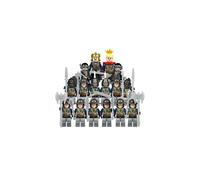 (16PCS Medieval Knights - D) Medieval Knights Military dragon soldiers building castles MiniFigures Fits Lego