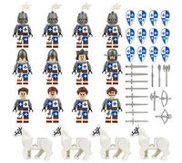 (16PCS Medieval Knights -F) 48PCS Medieval Knights dragon soldiers building castles MiniFigures Fits Lego