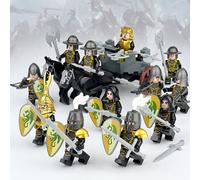 (16PCS Medieval Knights - H) Medieval Knights Military dragon soldiers building castles MiniFigures Fits Lego
