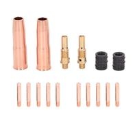 16Pcs MIG Welding Gun Accessory Kit with Tips Nozzles Diffusers Adapters for Magnum 200250 & Tweco Pro#2 Torch Consumables