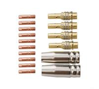 16PCS MIG Welding Replacement Tips for MB15 15AK Torch 0.6 0.8 0.9 1.0 1.2mm with Nozzle Holder Set for Rilon Riland Jasic Mitech Chiry UNT Welders (1.2mm)