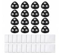 16PCS Mini Caster Wheels with 20 Alcohol Pads, Small Furniture Rollers | Black Steel Ball Self-Adhesive Wheels for Appliances, Coffee Machines, Air Fryers, Bins & Storage Boxes