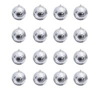 16PCS Mini Disco Balls, Silver Disco Ball Decorations, Mirror Ball Hanging Reflective Glitter Balls for Home Party, Christmas, Wedding, Birthday, 70s Disco Theme (Diameter 3cm)