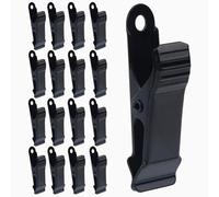 16pcs Mini Metal Alligator Clips, Small Alligator Clips Metal Mini Crocodile Clamps Spring Clamp for Wires Snacks Paper Work Clothes Photos Curtains (Black)