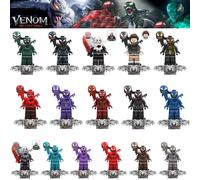 16PCS Minifigures Marvel Superheroes Spiderman Venom Fit Lego Kid Toys