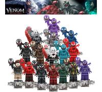 16PCS Minifigures Marvel Superheroes Spiderman Venom Kid Toy Fit Lego