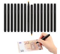 16Pcs Money Checker Pen Money Counterfeit Pen Detector Pens Counterfeit Currency Marker Pen Money Detector Tester for Fake Money Bill Detection Fake Forged Note Money Cash Note (Black)