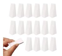 16pcs Nail Art Sponges Make Up Wedges Triangle Shape Cosmetic Wedges Beauty Tool,White Reusable Makeup Sponges,Triangle Make Up SpongesCosmetic Sponge Wedgesfor Girls Women Nail Art Beauty Tool