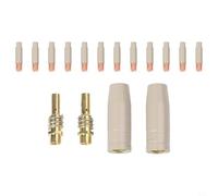 16PCS NonStick Welding Nozzle Set for 15AK, Advanced Material Design, 0 8mm Coating Contact Nozzles for Improved Efficiency