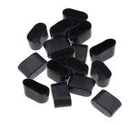 16Pcs Oval Furniture Feet Pads Rubber Table Chair Leg End Caps Covers Tips Floor Protectors to Protect Hardwood Floor from Scratches and Damages Black 20x40mm Chair Legs