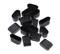 16Pcs Oval Furniture Feet Pads Rubber Table Chair Leg End Caps Covers Tips Floor Protectors to Protect Hardwood Floor from Scratches and Damages Black 25x50mm, rubber feet