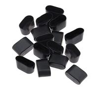 16Pcs Oval Furniture Feet Pads Rubber Table Chair Leg End Caps Covers Tips Floor Protectors To Protect Hardwood Floor From Scratches And Damages Black 25x50mm Rubber Feet, Rubber Feet