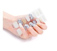 16Pcs/pack Wraps Women Polish Strips Solid Color Self Adhesive Fingernail Stickers Nails Strips