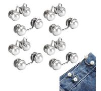 16PCS Pants Waist Tightener Clip, Adjustable Waist Buckle Extender Reusable Detachable Adjustable Button Hook for Jeans Pant Waist Tightener, Instant Jean Waist Decorative Buttons