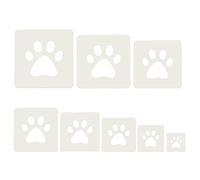 16pcs Paw Print Stencils - Plastic Bear, Cat & Dog Paw Stencils for Crafts on Wall, Window & Home Decoration