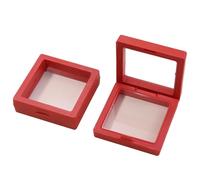 16Pcs PE Film Jewelry Storage Box 3D Floating Display Case For Rings Earrings Necklace Brooch Wedding Gift Organizer For Earring Necklace Bracelet(Color 10,7x7cm)