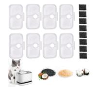 16Pcs Petlibro Cat Water Fountain Replacement Filter Set - 8 Activated Carbon and 8 Foam Filters for Pet Mate