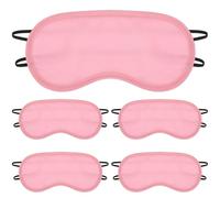 16pcs Pink Sleep Eye Mask Silk Polyester Lightweight for Travel Sleep | Colour Light Blocking, Portable Comfort, Soft Fit, Eye Shades for Sleeping and Eye Shield Random Color