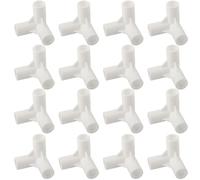 16Pcs Pipe Fitting Tools 3 Way 16mm 90 Degree Heavy Duty Plastic Pipe Fitting Tent Connections