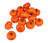 16pcs Realistic Foam Mini Pumpkin Decorations Orange for Autumn Use