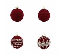 16PCS Red Christmas Balls Ornaments Designed with Plastic for Safe Use in For Holiday Tree Decoration and Festive Arrangements (Red balls16 pieces)
