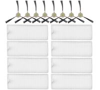 16Pcs Replacement Part Accessories for Lefant M210 M210S M210B M210P M213 M213S, for OKP Life K2 K3 K3A K4 K5 Vacuum Cleaner, 8 HEPA Filters 8 Side Brushes