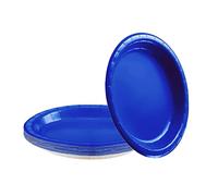 16Pcs Royal Blue Paper Plates Party Supplies,7" Round Dessert Plate Dinner Luncheon Plates Tableware Creative DIY Solid Color Party Plates for Kids Adult Birthday,BBQ,Picnic,Royal Union Jack Party