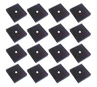 16PCS Rubber Anti Vibration Pads, 15mm Hole, 100mm*100mm, Isolation Mats Air Compressor Rubber Feet For Air Conditioner HVAC Washer And Dry