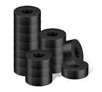 16pcs Rubber Isolation Pads, 1.5 inch OD 0.5 inch ID 0.4 inch Thick Mechanical Vibration Damping Pads Vibration Damping Pads Black Rubber Bushings Rubber Isolator Washers