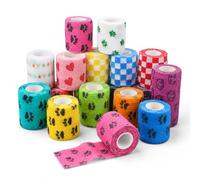 16Pcs Self Adhesive Elastic Pet Wrap, Flexible Cohesive Bandage Rolls, Breathable Protective Wrap for Pet Limb Care