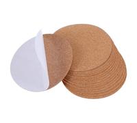 16PCS Self-Adhesive Round Cork Coasters, 3.94 Inch Corks Backing for DIY Coasters, Mini Circle Cork Sheets for DIY Crafts Drinks Cork Coasters Home Office Tabletop Decoration
