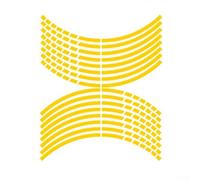 16pcs set reflective rim stickers for car wheels 16 to 18 inch fitment improving safety and offering stylish For edge strip decoration for vehicles (yellow)