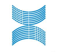 16pcs set reflective rim stickers for car wheels 16 to 18 inch fitment improving safety and offering stylish For edge strip decoration for vehicles (blue)
