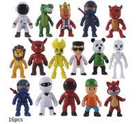 16pcs/set Stumble Guys Action Toy Cake Toppers Mini Doll Kids