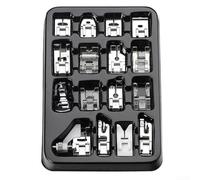16PCS Sewing Machine Presser Feet Set - Low Shank Domestic Accessories for Zig for zag Straight Stitch Projects