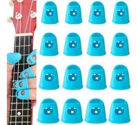 16pcs Silicone Guitar Finger Protectors, Comfortable Finger Guards for Guitarists, Assorted Sizes for All Players, Thumb Protector Anti Slip