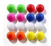 16Pcs Solid Soft Golf Practice Balls, Plastic Foam Golf Ball, Practice Golf Training Balls for Garden, Spone Dimpled Exercise for Pro Golf Swing Training Aids Home Office Indoor Outdoor Backyard